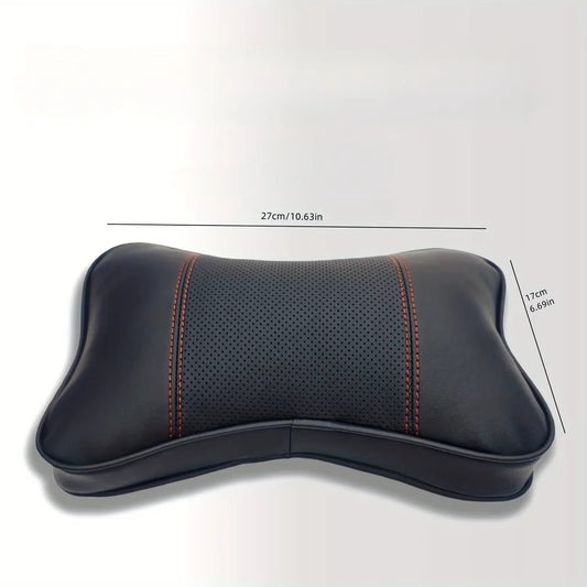 Ergonomic Leather Car Headrest – Adjustable Comfort Neck Support Cushion